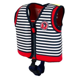 Konfidence Jacket Kinder Schwimmweste Schwimmhilfe Neopren Hamptons Navy Stripe mit abnehmbaren Sicherheitsgurt 18 Monate - 3 Jahre