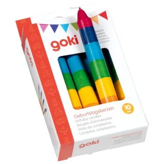 Goki Geburtstagskerzen-Set, bunt für Geburtstagskranz von Gollnest & Kiesel