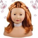 Götz-Puppen Schminkkopf Frisierkopf rot, 58 Teile...