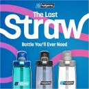NALGENE NG Sustain Freshflow Wasserflasche Aqua mit Strohhalm, 650 ml