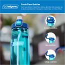 NALGENE NG Sustain Freshflow Wasserflasche Aqua mit Strohhalm, 650 ml