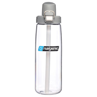 NALGENE NG Sustain Freshflow Wasserflasche Clear mit Strohhalm, 650 ml