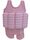 Konfidence Badeanzug Float Suit mit integriertem Auftrieb rosa/weiß gestreift Schwimmhilfe für optimale Armfreiheit