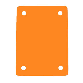 Schwimminsel mit4 Löchern 950 x 700 x 38 mm Orange