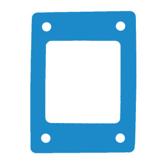 Schwimminsel mit Öffnung und 4 Löchern - 950 x 700 x 38 mm Blau