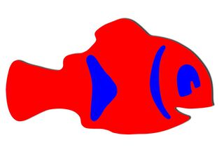 Auftriebshilfe Schwimmhilfe Schwimmspass Clownfish 400x220x38mm mit farbigen Einsätzen