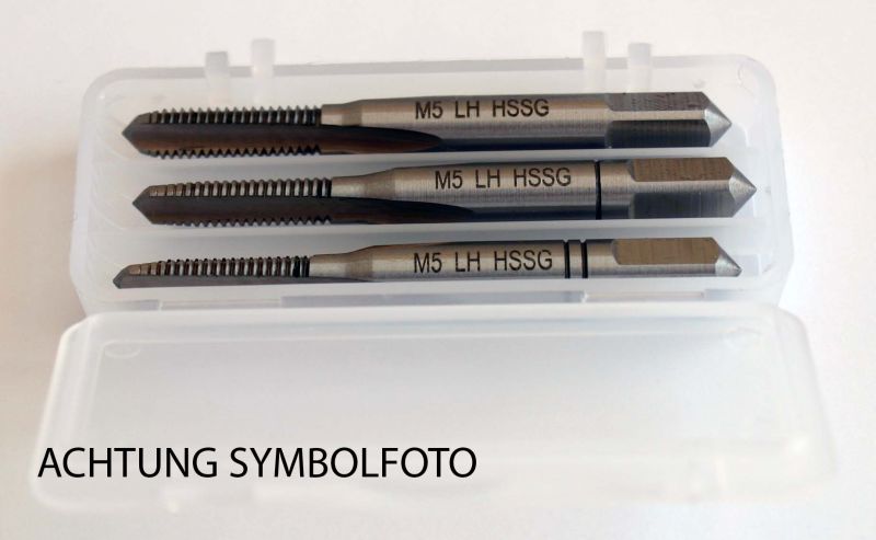 Handgewindebohrer-Satz M12x1,75 – 3-teilig HSS, DIN352, Rechtsgewinde