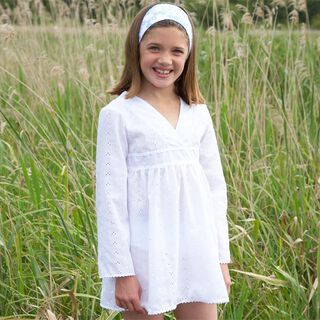 Mitty James Strandkleid Kaftan in weiß mit Stickerei 2-3 Jahre (92 - 98 cm)