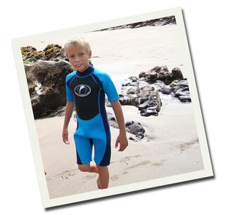 Konfidence Shortie Wetsuit Neopren Kinder Shortie Neoprenanzug Blau Blue 11- 12 Jahre (XL)