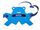 Schwimmgürtel Frosch Kleinkind mit Sicherheitsverschluß 85cm 0-3 Jahre verstellbares Gurtband Blau