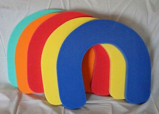 Schwimmkragen Schwimmbrett Hufeisen 560x520x38 mm Auftriebshilfe Schwimmhilfe orange