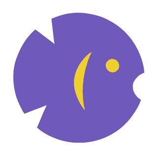 Schwimminsel Fisch Schwimmmatte 950 x 950 x 38 mm Lila Purple Violett