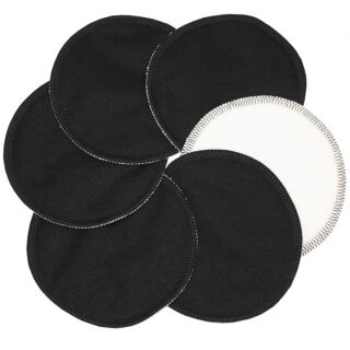 ImseVimse Nursing Pads Stay Dry, Stilleinlagen „bleib-trocken“, 3 Paar schwarz, 12cm