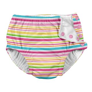 Iplay Swim Diaper Badewindel Schwimmwindel Pink Multistripe S 4,5-8kg