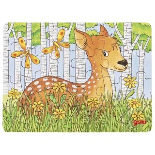 Goki Minipuzzle - Waldtiere 24teilig von Gollnest&Kiesel 1 Stück (6fach sortiert)