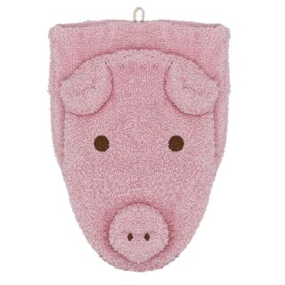 Fürnis Waschlappen mit lustigen Tiermotiven Gross 100% Bio Baumwolle GOTS 562 Schwein