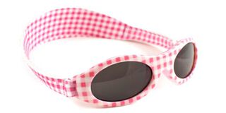 BabyBanz Babysonnenbrille 100% UV-Schutz 0-2Jahre Check Pink Alter0-2Jahre