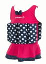 Konfidence Badeanzug Float Suit mit integriertem Auftrieb Pink Polka Skirt Schwimmhilfe für optimale Armfreiheit