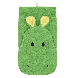 Fürnis Waschlappen mit lustigen Tiermotiven Klein 100% Bio Baumwolle GOTS 575 Nilpferd klein