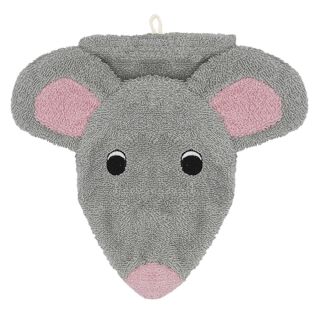 Fürnis Waschlappen mit lustigen Tiermotiven Klein 100% Bio Baumwolle GOTS 583 Maus klein