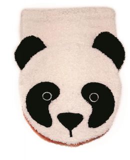 Fürnis Waschlappen mit lustigen Tiermotiven Klein 100% Bio Baumwolle GOTS 599 Panda klein