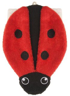 Fürnis Waschlappen mit lustigen Tiermotiven Gross 100% Bio Baumwolle GOTS 277 Marienkäfer