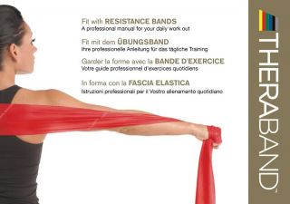 TheraBand® latexfrei 2,5m ROT inkl. Übungsanleitung Mittel Stark Gymnastikband Übungsband