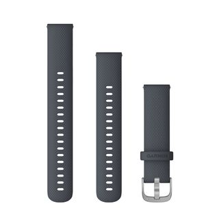 Garmin Schnellwechsel-Armband 18 mm für Garmin vívomove 3S und vívoactive 4S Granitblau Edelstahl-Teile in Silber