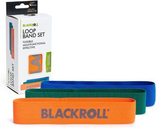 Blackroll Loop Band 3er Set Fitnessbänder Orange/Grün/Rot