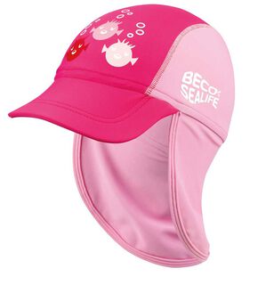 BECO Sealife Sonnenhut Strandhut Schwimmhut UV-Schutz Pink Rose UV Brim Hat Gr. 2 ca. 52cm