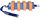 Schwimmgürtel Kinder mit Sicherheitsverschluß 60cm Länge Farbe Orange Blau