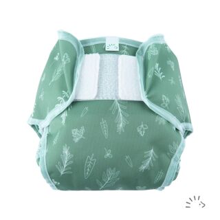 Popolini Überhose PopoWrap Green Leaves Windelüberhose L 9-15 kg
